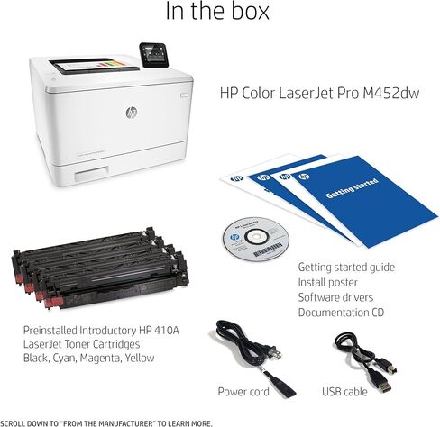 HP Laserjet Pro M452dw Wireless Color Printer, (CF394A) (Renewed) in Kuwait