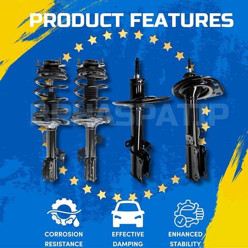 4PCS Suspension Strut - Rear Front Quick Struts Automotive Replacement Pair Set for Dodge Journey 2.4L 2017 2018 2019, for Dodge Journey 3.6L 2017 2018 2019 in Kuwait