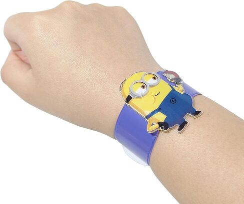 LUV HER Minions 3 أساور صفعة للفتيات - سوار معصم ممتع يضم مينيونز - مقاس قابل للتعديل - هدية أو هدية لحفلة عيد الميلاد - للأعمار من 3 سنوات فما فوق in Kuwait