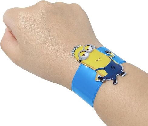 LUV HER Minions 3 أساور صفعة للفتيات - سوار معصم ممتع يضم مينيونز - مقاس قابل للتعديل - هدية أو هدية لحفلة عيد الميلاد - للأعمار من 3 سنوات فما فوق in Kuwait