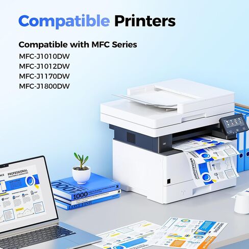 خراطيش حبر LC401XL لطابعة Brother عالية الإنتاجية مكونة من 4 عبوات بديلة لخراطيش حبر Brother LC401 تعمل مع MFC-J1010DW MFC-J1170DW MFC-J1012DW MFC-J1800DW أسود سماوي أرجواني أصفر in Kuwait