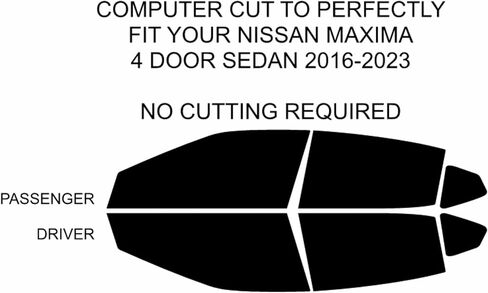 No Cutting Required — This precut Window Tint kit is Designed specifically for 2016-2023 Nissan Maxima 4 Door Sedan Models. Precision-Cut Patterns Ensure an Exact fit. (5% Dark) in Saudi Arabia