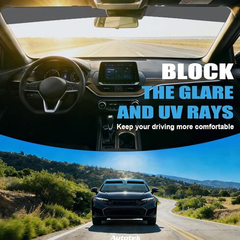 AUTOTEK Precut Sun Strip Tint for 2022-2026 Honda Civic Sedan، طبقة تظليل نافذة السيارة المضادة للوهج للقيادة المريحة، شريط تظليل الزجاج الأمامي الصديق للإشارة، سهل التركيب والاستبدال in Kuwait