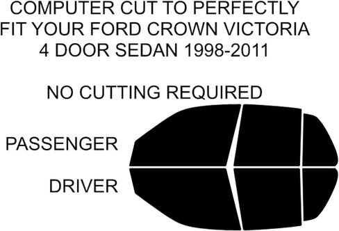 No Cutting Required — This precut Window Tint kit is Designed specifically for 1998-2011 Ford Crown Victoria 4 Door Sedan Models. Precision-Cut Patterns Ensure an Exact fit. (5% Dark) in Saudi Arabia