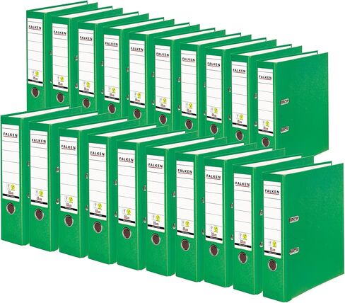 FALKEN Vegan PP Lever Arch Files, A4, 8cm Spine - Light Green, Pack 20 in Kuwait