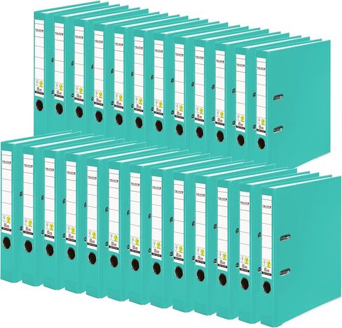 FALKEN Vegan PP Lever Arch File، A4، 5 سم عمود فقري - تركواز، عبوة 25 in Kuwait