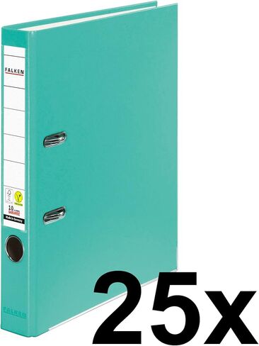 FALKEN Vegan PP Lever Arch File، A4، 5 سم عمود فقري - تركواز، عبوة 25 in Kuwait