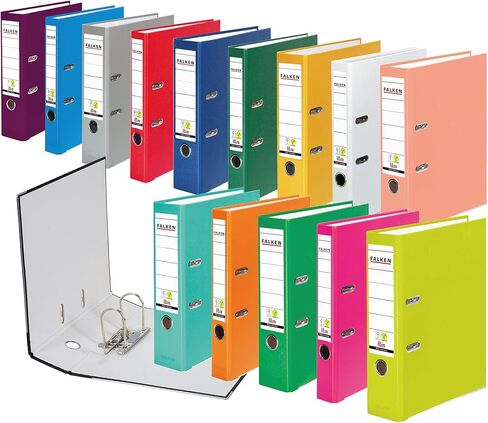 FALKEN Vegan PP Lever Arch File، A4، 5 سم عمود فقري - تركواز، عبوة 25 in Kuwait