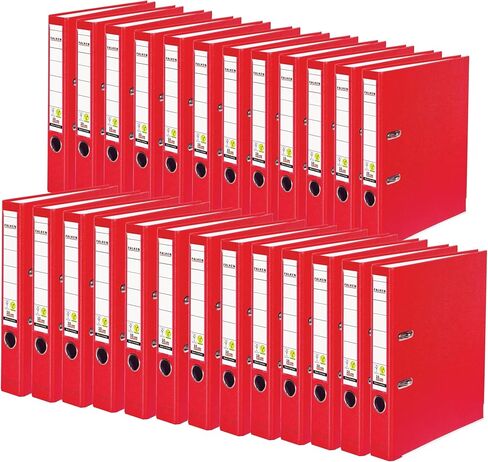 FALKEN Vegan PP Lever Arch Files, A4, 5cm Spine - Red, Pack 25 in Kuwait