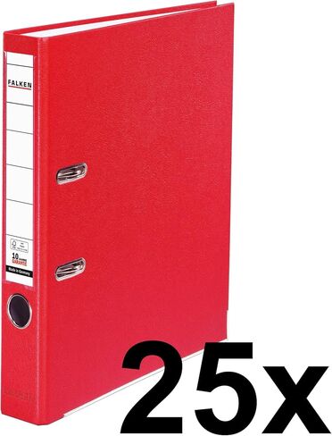 FALKEN Vegan PP Lever Arch Files, A4, 5cm Spine - Red, Pack 25 in Kuwait