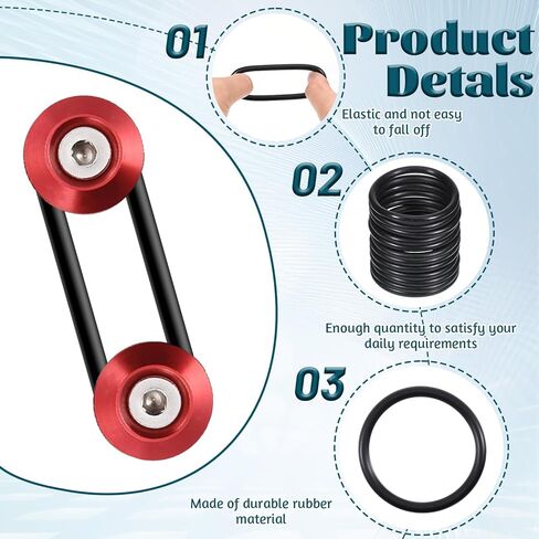 20 Pcs Bumper Quick Release O Rings Bumper Fasteners Washers Replacement Quick Release Rubber Bands Washers for Car Bumper (Black) in Kuwait