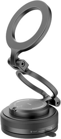 iOttie iTap 3 حامل هاتف مغناطيسي لشفط الفراغ، حامل سيارة MagSafe قابل للطي مع تعديل 4 محاور، لوحة قيادة قوية وحامل للزجاج الأمامي، حلقة معدنية للتوافق العالمي، لهاتف iPhone 12-17 in Kuwait