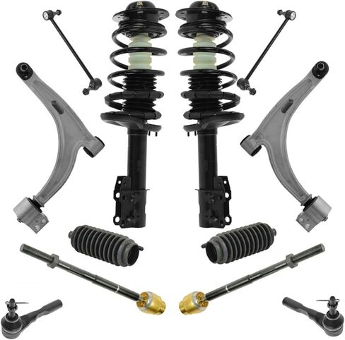 For 12 Piece Kit Strut Coil Spring Tie Rod Sway Bar Control Arm Ball Joint LH RH Set Mod-A26M-44423 in Kuwait