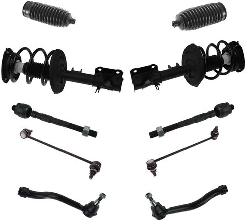 For 10 Piece Front Steering & Suspension Kit Complete Struts Ball Joints Tie Rods Mod-A26M-42130 in Kuwait