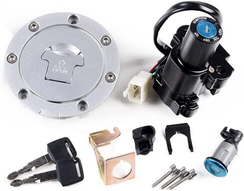 مفتاح الإشعال قفل مفتاح مجموعة غطاء غاز الوقود متوافق مع هوندا CBR600RR 03-06 CBR1000RR 04-07 in Kuwait