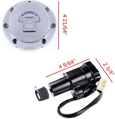 مفتاح الإشعال قفل مفتاح مجموعة غطاء غاز الوقود متوافق مع هوندا CBR600RR 03-06 CBR1000RR 04-07 in Kuwait