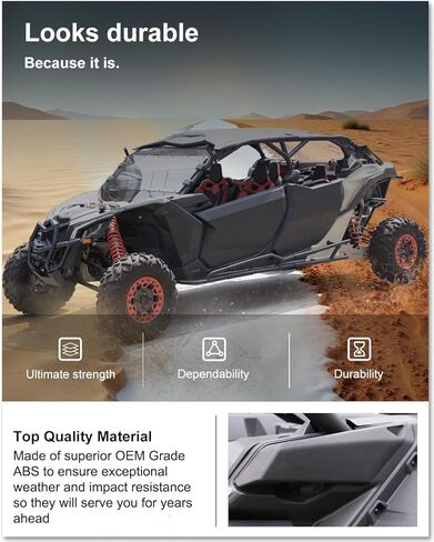 غطاء غطاء الغاز الجانبي KIWI MASTER لملحقات 2017-2026 Can-Am Maverick X3/ Max، استبدال OEM # 705010334، أسود in Kuwait
