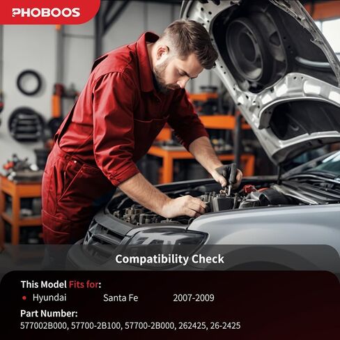 مجموعة رف وترس التوجيه الهيدروليكي من PHOBOOS متوافقة مع Hyundai Santa Fe 2010-2012 وKia Sorento 2011-2013، مع نهايات قضيب الربط الخارجي، وحدة جديدة، ملاءمة مباشرة، المرجع. 26-2450، ES800035 in Kuwait
