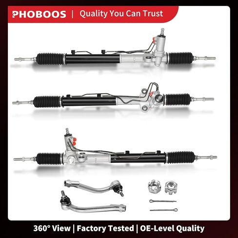 مجموعة رف وترس التوجيه الهيدروليكي من PHOBOOS متوافقة مع Hyundai Santa Fe 2010-2012 وKia Sorento 2011-2013، مع نهايات قضيب الربط الخارجي، وحدة جديدة، ملاءمة مباشرة، المرجع. 26-2450، ES800035 in Kuwait
