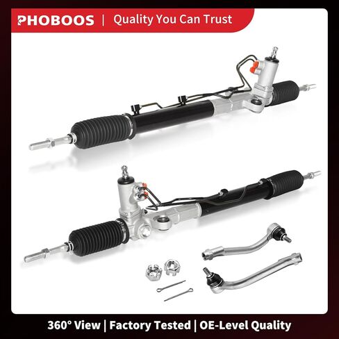 مجموعة رف وترس التوجيه الهيدروليكي من PHOBOOS متوافقة مع Hyundai Santa Fe 2010-2012 وKia Sorento 2011-2013، مع نهايات قضيب الربط الخارجي، وحدة جديدة، ملاءمة مباشرة، المرجع. 26-2450، ES800035 in Kuwait
