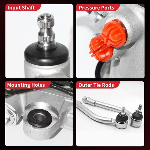 مجموعة رف وترس التوجيه الهيدروليكي من PHOBOOS متوافقة مع Hyundai Santa Fe 2010-2012 وKia Sorento 2011-2013، مع نهايات قضيب الربط الخارجي، وحدة جديدة، ملاءمة مباشرة، المرجع. 26-2450، ES800035 in Kuwait