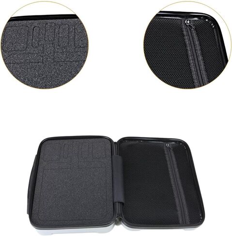 RC Controller Carry Bag Airplane Model Remote Controller Transmit Case Hard PC Shockproof Interior Suitable for Equipment, Silver in Saudi Arabia