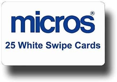 White MICROS Magnetic ID Cards (25/set) in Saudi Arabia