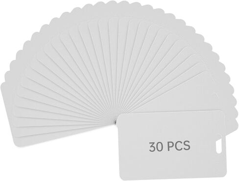 30pcs Blank PVC Cards for ID Badge Printers, 0.76mm/30 mil Thickness Plastic Card, Plastic Blank Card for Business Office with Slot Punch, Compatible with Most Photo ID Badge Printer(Frosted Version) in Saudi Arabia