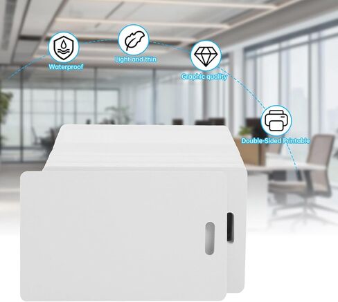 30pcs Blank PVC Cards for ID Badge Printers, 0.76mm/30 mil Thickness Plastic Card, Plastic Blank Card for Business Office with Slot Punch, Compatible with Most Photo ID Badge Printer(Frosted Version) in Saudi Arabia