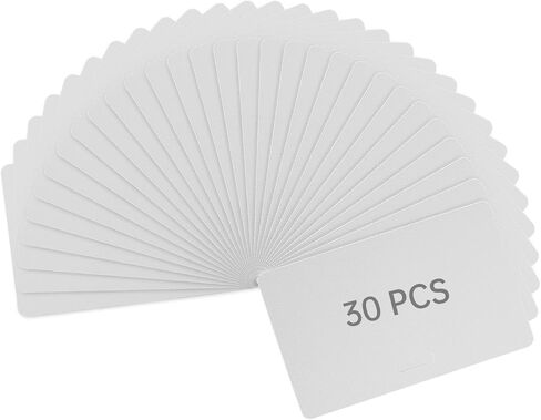 30pcs Blank PVC Cards for ID Badge Printers, 0.76mm/30 mil Thickness Plastic Card, Plastic Blank Card for Business Office with Slot Punch, Compatible with Most Photo ID Badge Printer(Frosted Version) in Saudi Arabia