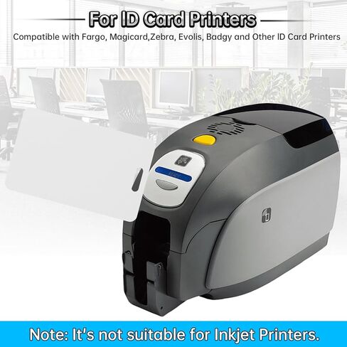 30pcs Blank PVC Cards for ID Badge Printers, 0.76mm/30 mil Thickness Plastic Card, Plastic Blank Card for Business Office with Slot Punch, Compatible with Most Photo ID Badge Printer(Frosted Version) in Saudi Arabia