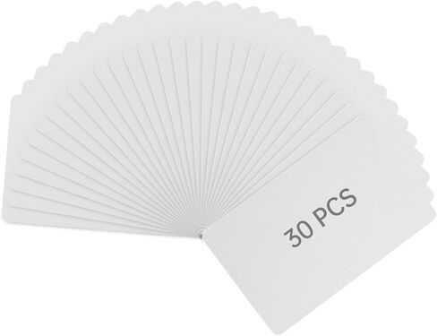 30pcs Blank PVC Cards for ID Badge Printers, 0.76mm/30 mil Thickness Plastic Card, Plastic Blank Card for Business Office with Slot Punch, Compatible with Most Photo ID Badge Printer(Frosted Version) in Saudi Arabia