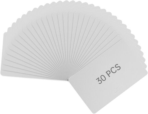 30pcs Blank PVC Cards for ID Badge Printers, 0.76mm/30 mil Thickness Plastic Card, Plastic Blank Card for Business Office with Slot Punch, Compatible with Most Photo ID Badge Printer(Frosted Version) in Saudi Arabia