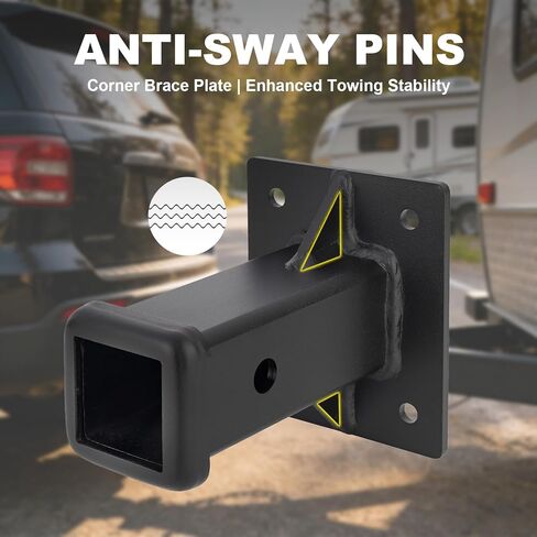 Hitch Wall Mount,Bolt-On 2 Inch Hitch Receiver Tube - 15,000 lbs GTW, Wall Mount & Trailer Adapter, Universal Tow Hitch with Mounting Hardware & Lock Pin in Saudi Arabia