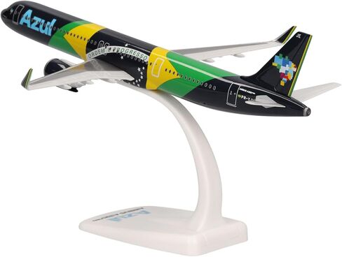 Herpa Snap-fit Airplane Model Airbus A321neo Azul Brazilian Flag on Scale of 1:200, Plastic Miniature with pedastal, Model Building, Collectors Edition in Saudi Arabia