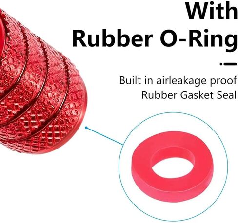 4pcs Tire Valve Stem Caps, Compatible with Toyota TRD Sequoia Tundra Tacoma 4Runner Trucks Series Stem Cap Universal Car Air Cover Car Accessories for Cars, SUV, Truck, Motorcycles Red in Saudi Arabia