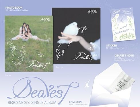 RESCENE Dearest 2nd Single Album [Dewy Ver.] كتاب صور + قرص مضغوط + 2 بطاقة صور + صورة مطبوعة + ملصق + ملصق (Deja Vu) in Kuwait
