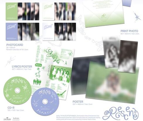 RESCENE Dearest 2nd Single Album [Dewy Ver.] كتاب صور + قرص مضغوط + 2 بطاقة صور + صورة مطبوعة + ملصق + ملصق (Deja Vu) in Kuwait