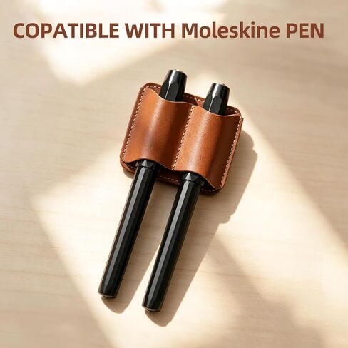 KEUYE Pen Holder Compatible with Moleskine-Brown,Handmade Leather Secure Pen Clip Compatible with Moleskine for Notebooks Journals Planners Bibles,1PC in Kuwait