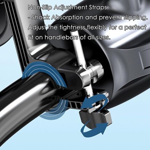 Bike Phone Holder 1 Pack, Mountain Motorcycle Phone Mount, 1s Lock & Quick Release Handlebar Cell Phone Cradle Clamp, Phone Clip for 4-6.9" Smartphones - Black (1) in Saudi Arabia