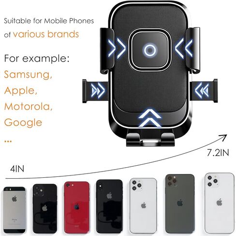 Bike Phone Holder 1 Pack, Mountain Motorcycle Phone Mount, 1s Lock & Quick Release Handlebar Cell Phone Cradle Clamp, Phone Clip for 4-6.9" Smartphones - Black (1) in Saudi Arabia