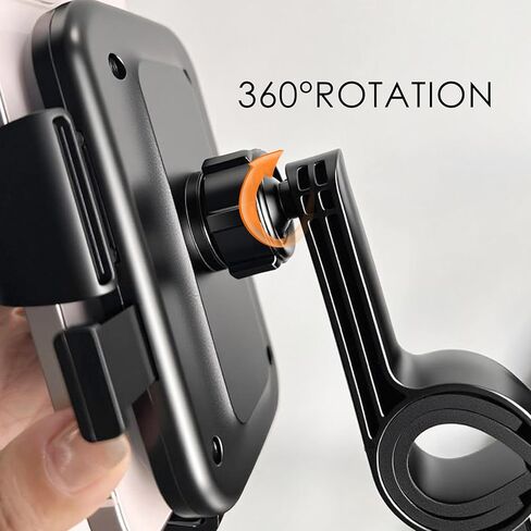 Bike Phone Holder 1 Pack, Mountain Motorcycle Phone Mount, 1s Lock & Quick Release Handlebar Cell Phone Cradle Clamp, Phone Clip for 4-6.9" Smartphones - Black (1) in Saudi Arabia