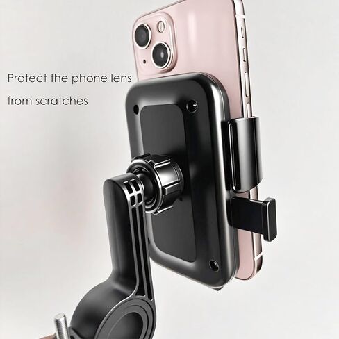 Bike Phone Holder 1 Pack, Mountain Motorcycle Phone Mount, 1s Lock & Quick Release Handlebar Cell Phone Cradle Clamp, Phone Clip for 4-6.9" Smartphones - Black (1) in Saudi Arabia