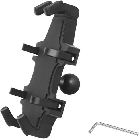 Phone Holder with 1" (25mm) Ball Head Adapter Compatible with RAM mounts B Size Double Socket arm, Cradle Bike Bicycle Scooter ATV Cellphone Mount for 5.4-6.9'' Smartphone in Kuwait