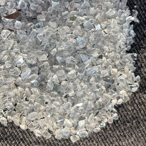 1-3mm Silver Crushed Glass for Resin Art, Craft Glitter Glass Chips for DIY Crafts, Epoxy, Nail Art, Wedding Table Decor & Party Embellishments in Saudi Arabia