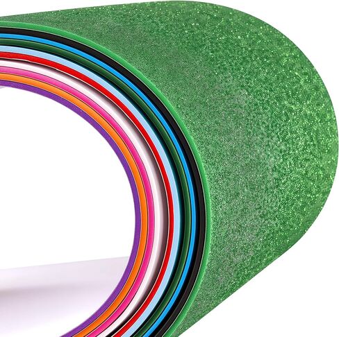 OMTech Self-Adhesive Glitter EVA Foam Sheets, 36 Pack 12 Assorted Colors 12 x 8 in Craft Foam Sheets, Peel & Stick Sparkle Foam Papers for DIY Crafts School Projects Decorations in Saudi Arabia