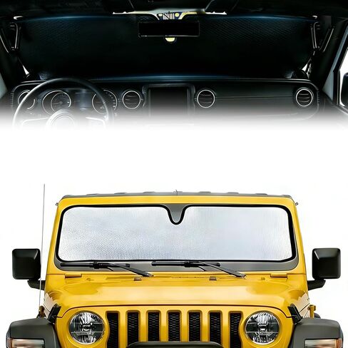 Windshield Sun Shade Fit for Jeep Wrangler TJ JK JL &Gladiator JT 2/4 Door Funny Duck Front Window Shade for UV Rays & Heat Protection Windshield Cover for Jeep in Saudi Arabia