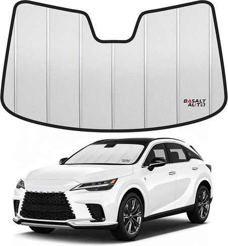 غطاء شمس للزجاج الأمامي 2023-2026 RX متوافق مع 2023-2026 لكزس RX350 / RX350h / RX450h+ / RX500h أمامي مطور 6 طبقات قناع شمس قابل للطي مع حقيبة تخزين للحفاظ على برودة الجزء الداخلي in Kuwait