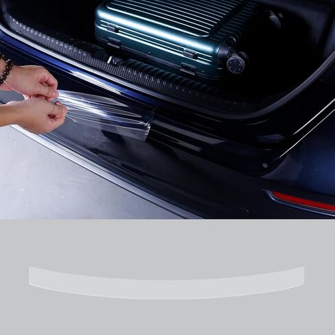 8 mil Clear TPU Paint Protection Film 35.43" x 3.14" Roll, Self-Healing & Scratch Resistant, Pre-Cut No Trimming Needed, Water-Install Universal Rear Bumper Guard for Cars SUVs in Kuwait