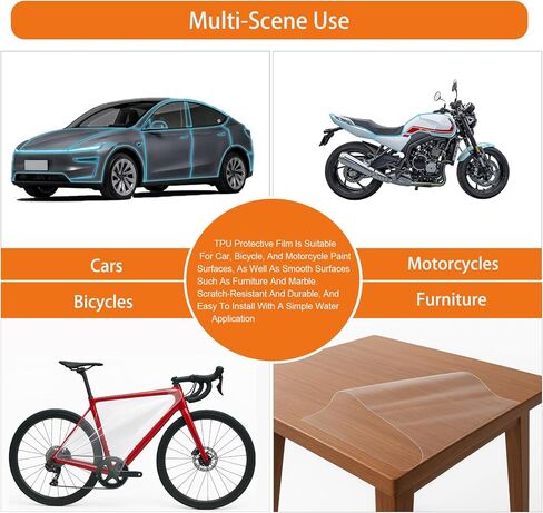 8 mil Clear TPU Paint Protection Film 35.43" x 3.14" Roll, Self-Healing & Scratch Resistant, Pre-Cut No Trimming Needed, Water-Install Universal Rear Bumper Guard for Cars SUVs in Kuwait